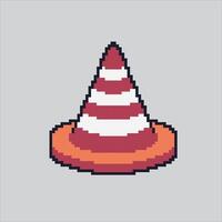 Pixel illustration Traffic Cone. Pixelated Safeline. Traffic Cone Safe Line icon pixelated for the pixel art game and icon for website and game. old school retro. vector