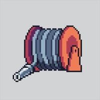 Pixel art illustration Jet Water Hose. Pixelated Water Nozzle. Jet Water Hose Nozzle icon pixelated for the pixel art game and icon for website and game. old school retro. vector