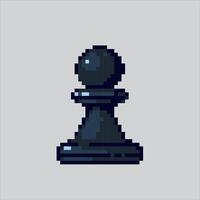 Pixel art illustration Pawn Chess. Pixelated Pawn Icon. Pawn Chess Icon pixelated for the pixel game and icon for website and game. old school retro. vector