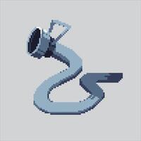 Pixel art illustration Jet Water Hose. Pixelated Water Nozzle. Jet Water Hose Nozzle icon pixelated for the pixel game and icon for website and game. old school retro. vector