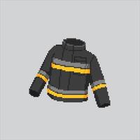 Pixel art illustration Firefighter Uniform. Pixelated Fireman Uniform. Firefighter Fireman Uniform icon pixelated for the pixel art game and icon for website and game. old school retro. vector