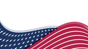 Wavy Representation of the American Flag With Alternating Red and Blue Sections and White Stars vector