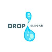 Water drop logo design concept vector