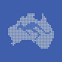 dotted kangaroo map of australia vector