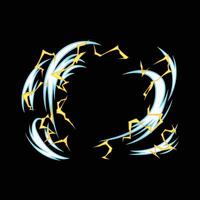 weapon trail with electric effect vector