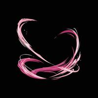 pink cartoon swirl slash effect vector