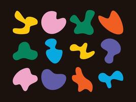 set of abstract random shape vector