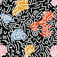 line doodle abstract shape pattern vector