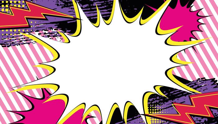 blank comic speech colorful background