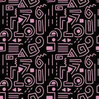 pink doodle abstract line pattern vector