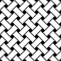 monochrome crossed geometric crochet pattern vector
