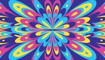 abstract vibrant color psychedelic background vector