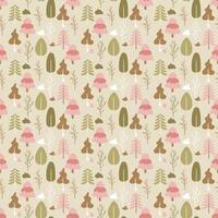 flat abstract pine tree pattern vector