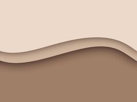 brown gradient wavy modern background with paper cut style vector