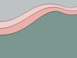 abstract wavy background with pastel colors with paper cut style vector