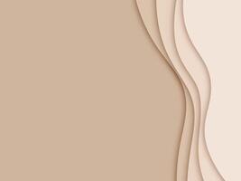 abstract wavy background of brown color gradient with paper cut style vector