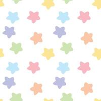 repeated seamless pattern design with shapes of colorful stars vector
