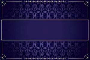 Luxury purple gradient background with geometric pattern and blank space for text. Template for design in purple and golden colors vector