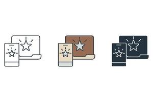 m marketing icons symbol elements for infographic web vector
