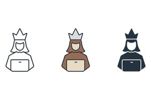 Influencer icons symbol elements for infographic web vector