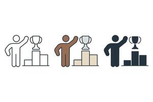 reputation icons symbol elements for infographic web vector