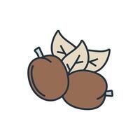 passion fruit icons symbol elements for infographic web vector