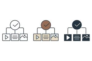 conten duration icons symbol elements for infographic web vector
