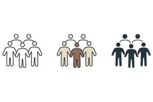 community booster icons symbol elements for infographic web vector