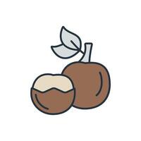 Longan icons symbol elements for infographic web vector
