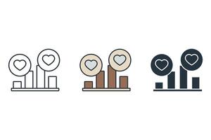 social measure icons symbol elements for infographic web vector