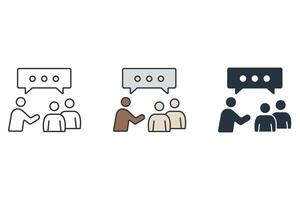 public relations icons symbol elements for infographic web vector