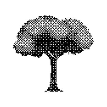 árbol vacilar trama de semitonos mapa de bits íconos vector