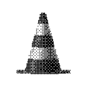 cono vacilar trama de semitonos mapa de bits íconos vector