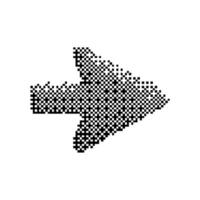 Arrow dither halftone bitmap icons vector