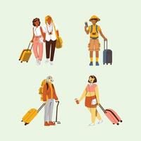 Colorful Minimalistic Textured Modern Traveler vector