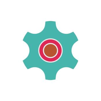 Setting fluent system filled icon vector