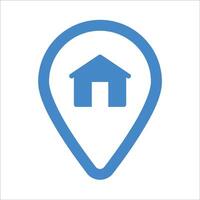 Home location icon sharp corners vector