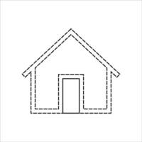 Home Dotted icon vector