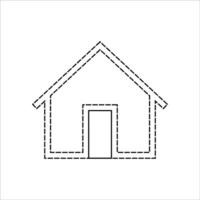 Home rounded outline icon vector