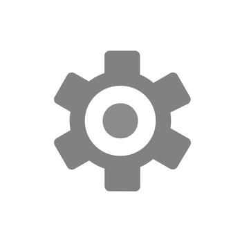 Setting fluent system outline filled icon vector