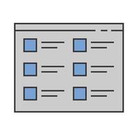 Menu squared Icon vector
