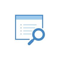 Search rectangular inside icon vector