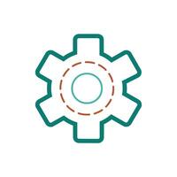 User Setting thick outline icon vector