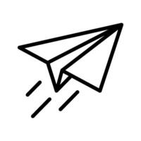 Paper airplane icon isolated on background. vector