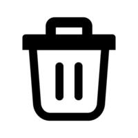 delete, trash bin, garbage icon symbol template collection vector
