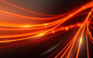 Dynamic red and orange light patterns create a mesmerizing visual display during a nighttime event photo
