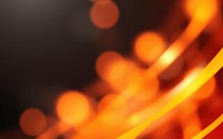 Bright orange swirls and bokeh create a vibrant abstract background at night for artistic expressions photo