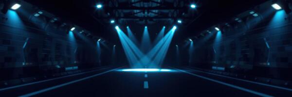 Dynamic lighting and stage setup create an electrifying atmosphere in a modern venue photo