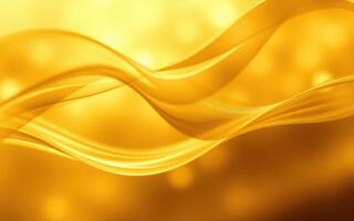 Elegant golden waves create a mesmerizing abstract pattern with soft lighting effects and texture photo