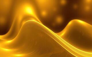 Abstract golden wave design creates a mesmerizing visual effect with smooth curves and soft highlights photo